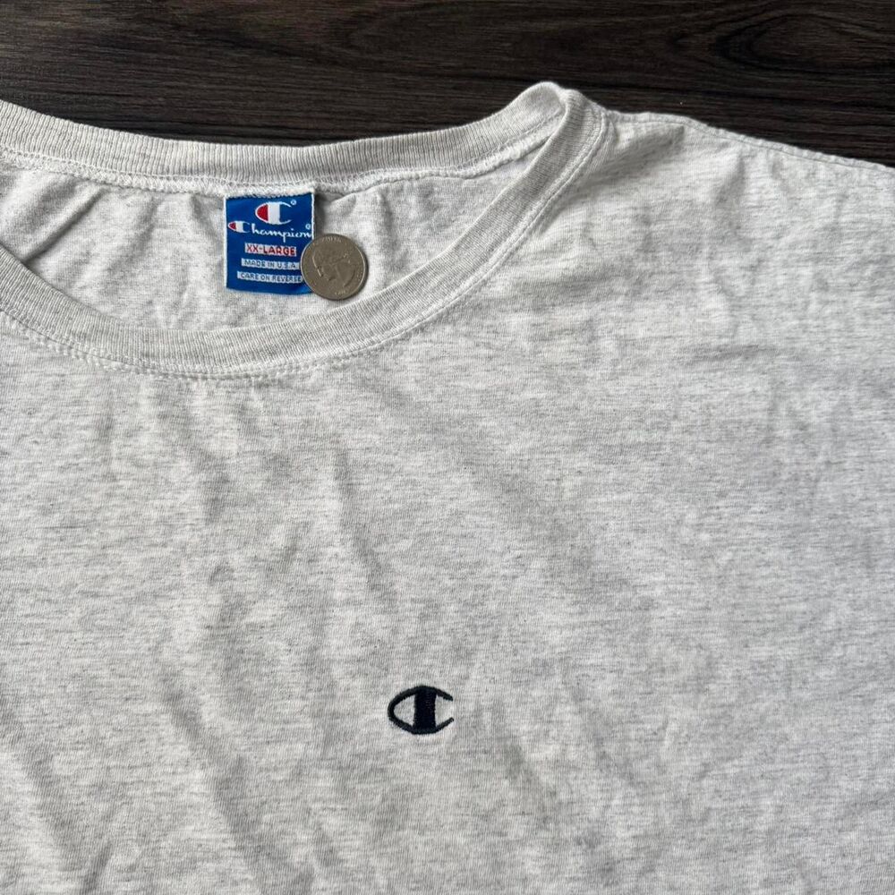 Vintage 90s Made In USA Champion grey super boxy fit Tee Size XXL baggy
